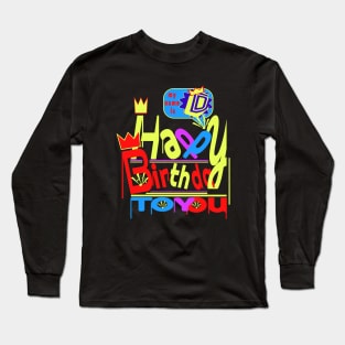 Happy Birthday Alphabet Letter (( D )) Dazzling Creative Design Long Sleeve T-Shirt